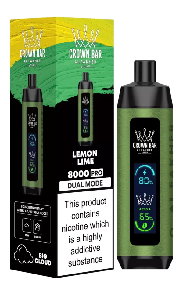 Al Fakher Crown Bar Big Cloud 8000 Pro Dual Mode Full Screen Low Nicotină Reîncărcabil Vapes Pen vrac Cumpărați cu ridicata - Stoc de depozit european - JumpVape - 7