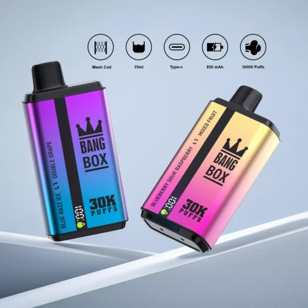 Bang Box 30000 Puffs Double Flavor 0% 2% 3% 5% Penna per vaporizzatori usa e getta ricaricabile a basso contenuto di nicotina all'ingrosso Acquista all'ingrosso - JumpVape - 1