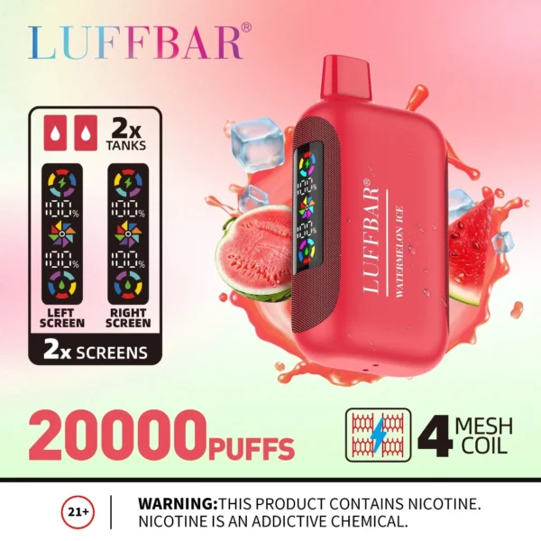 VASY LUFFBAR Dually 20000 Puf Çift Dijital Ekran 50mg Düşük Nikotinli Şarj Edilebilir Tek Kullanımlık Vapes Kalem Toplu Toptan Satın Al - JumpVape - 1