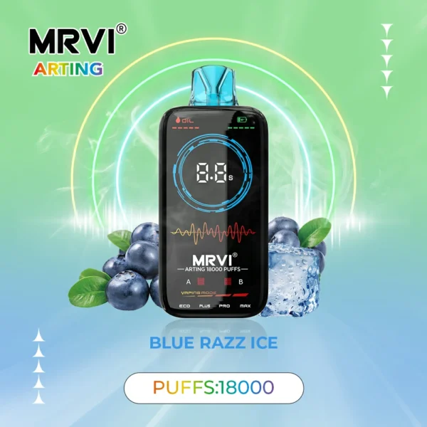 MRVI Arting 18000 Puffs Полноэкранный дисплей с двойной сеткой 2% 5% Перезаряжаемая одноразовая ручка для электронных сигарет с низким содержанием никотина. Купить оптом - JumpVape - 6