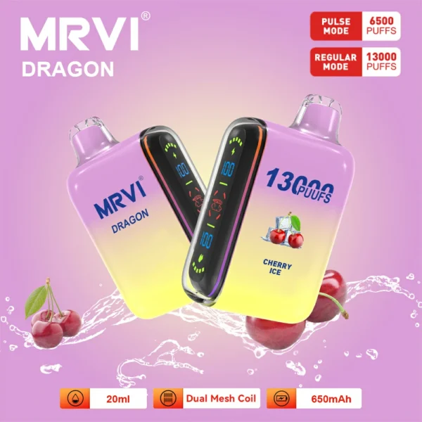 MRVI Dragon 13000 Puffs kahevõrguga digitaalne ekraan 2% 5% Madala nikotiinisisaldusega taaslaetav ühekordne Vapes pliiats hulgi - JumpVape - 7