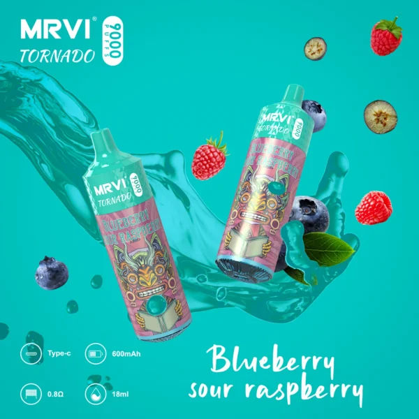 MRVI Tornado 9000 Puffs 2% 3% 5% Düşük Nikotinli Şarj Edilebilir Tek Kullanımlık Vapes Kalemi Toplu Toptan Satın Al - JumpVape - 5