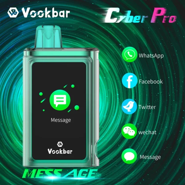 Vookbar Cyber ​​Pro 30000 Puffs Çift Mesh Dokunmatik Ekran 0% 2% 3% 5% Düşük Nikotinli Şarj Edilebilir Tek Kullanımlık Vapes Kalem Toplu Toptan Satın Al - JumpVape - 1