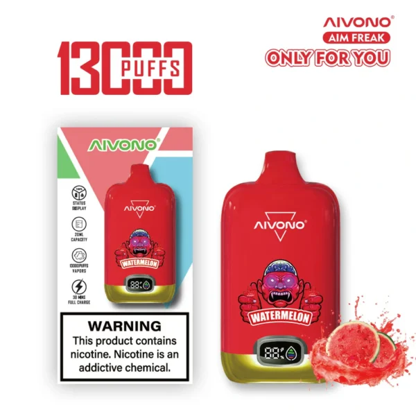 AIVONO AIM FREAK 13000 Puffs Dijital Ekran 0% 2% 3% 5% Düşük Nikotinli Şarj Edilebilir Tek Kullanımlık Vapes Kalem Toplu Toptan Satın Al - JumpVape - 2