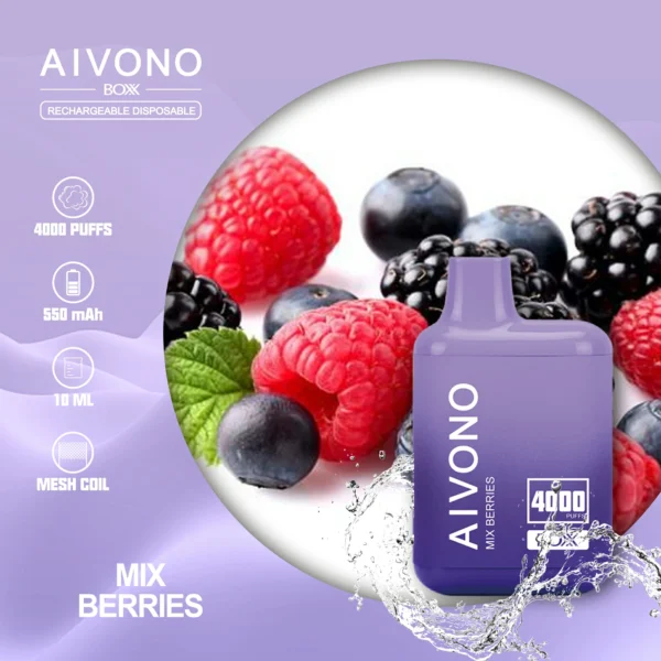 AIVONO AIM BOXX 4000 Puffs 0% 2% 5% Vapes desechables recargables con bajo contenido de nicotina Compra a granel al por mayor - JumpVape - 12