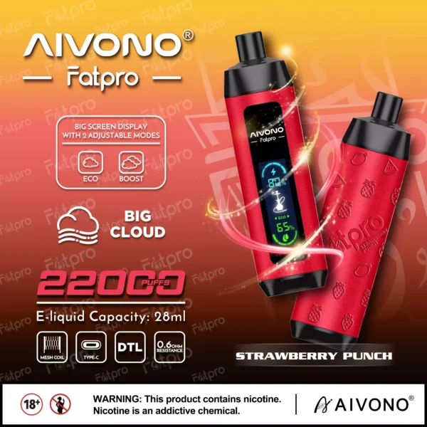 AIVONO Fatpro 22000 Puffs Narghilè Schermo digitale 0% 2% 3% 5% Penna per vapori usa e getta ricaricabile a basso contenuto di nicotina Bulk Acquista all'ingrosso - JumpVape - 6