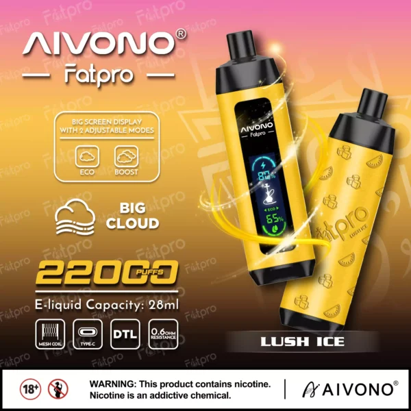 AIVONO Fatpro 22000 Puffs Narghilè Schermo digitale 0% 2% 3% 5% Penna per vapori usa e getta ricaricabile a basso contenuto di nicotina Bulk Acquista all'ingrosso - JumpVape - 9