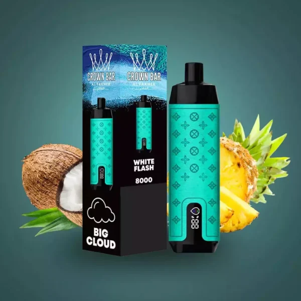 Al Fakher Crown Bar Pro 8000 Puffs Ecran de afișare cu LED-uri cu conținut scăzut de nicotină, reîncărcabil, de unică folosință, stilou vape în vrac Cumpărați cu ridicata - Stoc de depozit european - JumpVape - 3