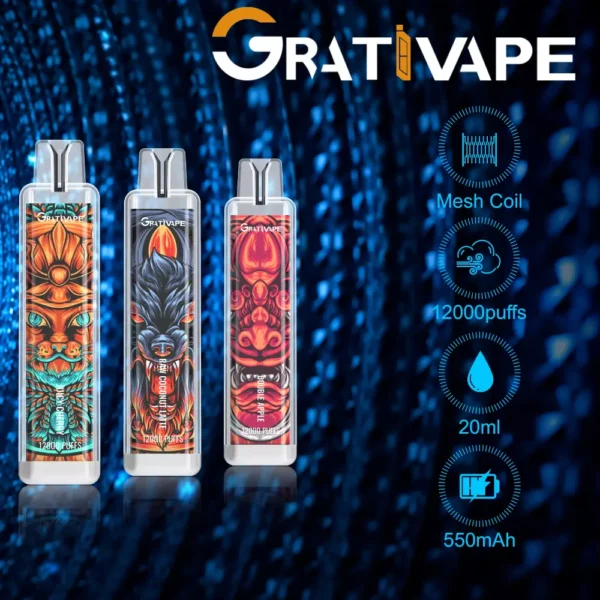 Grativape iStorm 12000 Puffs 0% 2% 3% 5% Nízkonikotínové dobíjacie jednorazové vapes pero Hromadný nákup veľkoobchod - JumpVape - 1