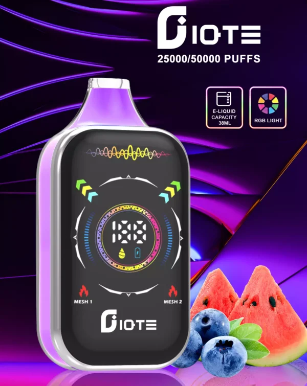 IQTE 50000 Puffs Dual Mesh RGB Full Screen 0% 2% 5% Low Nicotine Rechargeable Disposable Vapes Pen Bulk Buy Wholesale - JumpVape - 3