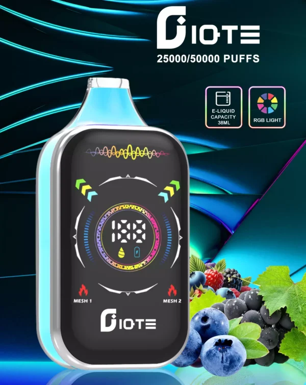 IQTE 50000 Puffs Dual Mesh RGB Full Screen 0% 2% 5% Low Nicotine Rechargeable Disposable Vapes Pen Bulk Buy Wholesale - JumpVape - 6