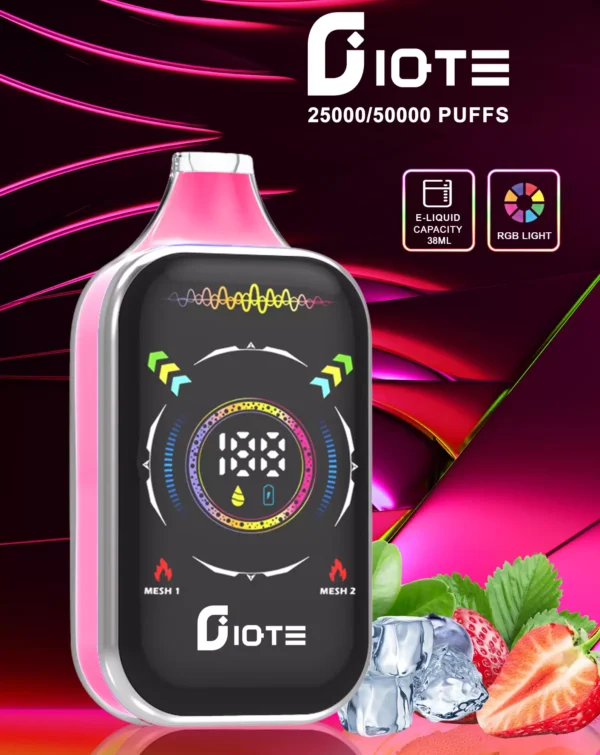 IQTE 50000 Puffs Dual Mesh RGB Full Screen 0% 2% 5% Low Nicotine Rechargeable Disposable Vapes Pen Bulk Buy Wholesale - JumpVape - 8