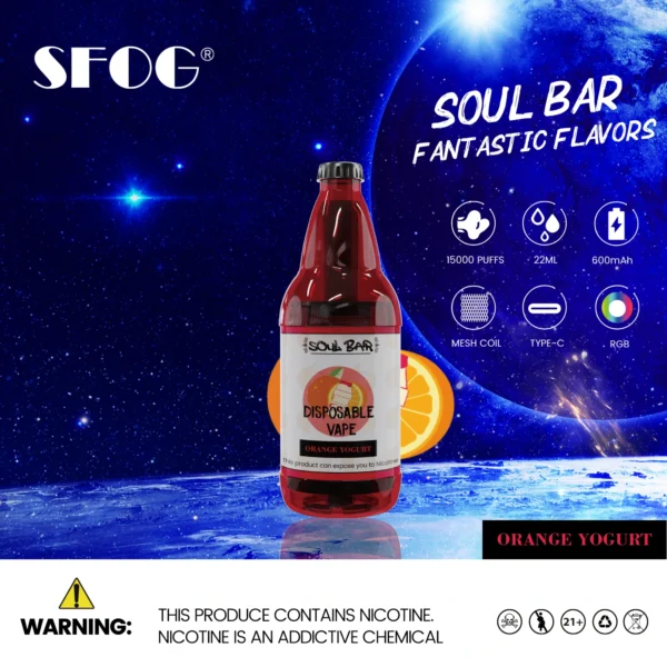 SFOG SOUL BAR 15000 Puffs RGB 5% Nízkonikotínové dobíjacie jednorazové vapes pero hromadne kúpiť veľkoobchod - JumpVape - 4