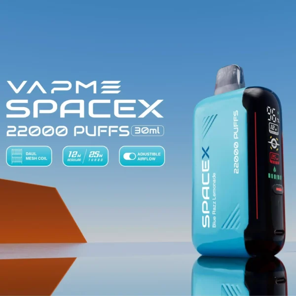 VAPME Spacex 22000 Puffs digitaalne ekraan 0% 2% 3% 5% Madala nikotiinisisaldusega laetav ühekordne Vapes pliiats hulgimüük - JumpVape - 1